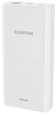 Canyon PB-2001 prijenosna baterija, 20000 mAh, bijela (CNE-CPB2001W)