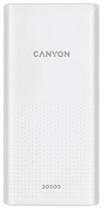 Canyon PB-2001 prijenosna baterija, 20000 mAh, bijela (CNE-CPB2001W)