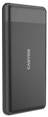 Canyon PB-109 prijenosna baterija, 10000 mAh, PD 18W, QC 3.0, crna (CNE-CPB1009B)