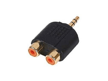 Cabletech Adapter 2x Cinch Ž.-Banana 3,5 mm stereo