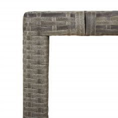 Vidaxl 7-dijelni vrtni blagovaonski set sivi od poliratana