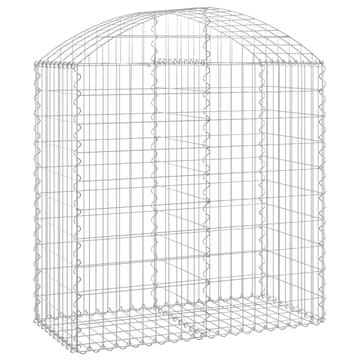 Vidaxl Gabionska košara s lukom 100x50x100/120 cm pocinčano željezo