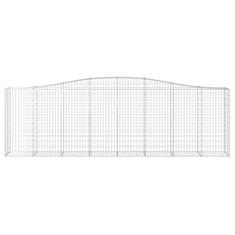 Vidaxl Lučne gabionske košare 10kom 400x50x120/140cm pocinčano željezo