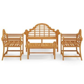 Vidaxl 4-dijelna vrtna garnitura od masivne tikovine