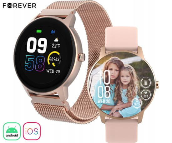 Forever ForeVive 2 Slim SB-325 pametni sat, ružičasto zlatna (Rose Gold)