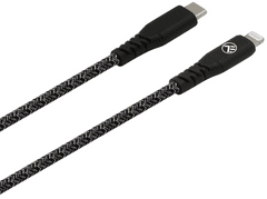Tellur Green kabel, Apple MFI, Type-C v Lightning, 3A, PD60W, 1m, crna