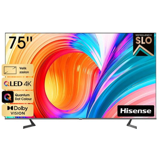 Hisense 75A7GQ 4K UHD QLED televizor, Smart TV