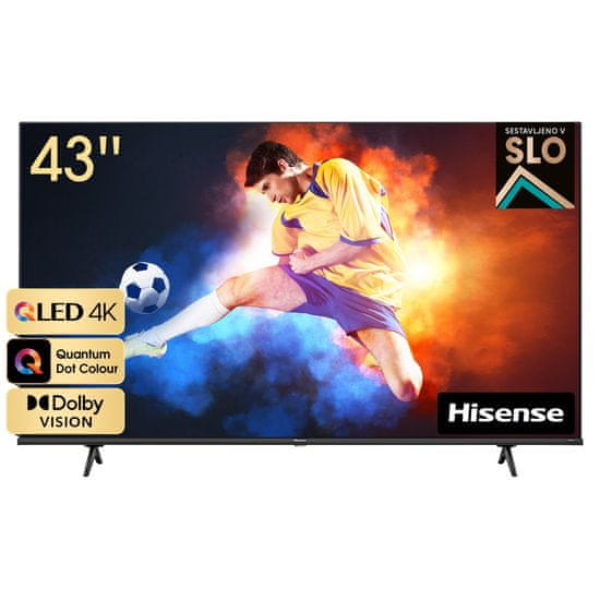 Hisense 43E7HQ TV, 109 cm, Ultra HD, 3500:1