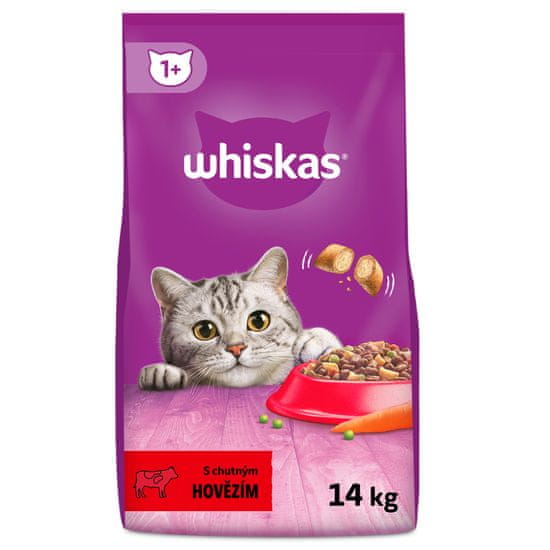 Whiskas jastučići, govedina, 14 kg