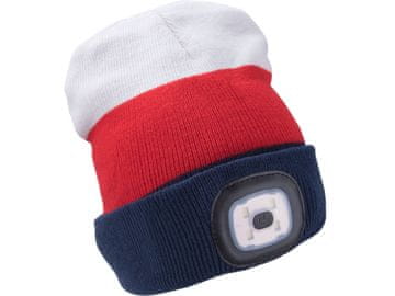 Extol Light Šešir s naglavnom lampom 43450 šešir s naglavnom lampom 4x45lm, punjiv, USB, bijela/crvena/plava, univerzalna veličina