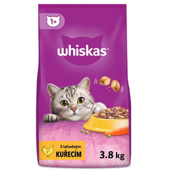 Whiskas jastučići, piletina, 3,8 kg