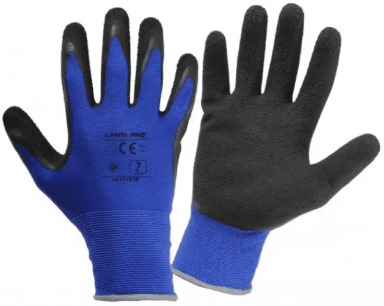 LAHTI PRO L211710K rukavice Latex, crno-plava, XL
