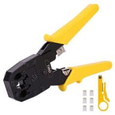 Deli Tools EDL2468 kliješta za krimpanje RJ45 / RJ14 / RJ12 / RJ9, žuta