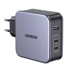 Ugreen CD289 GaN punjač 2x USB-C / USB 140W + kabel USB-C, srebro