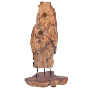 Vidaxl Stalak za vino za 8 boca 40x30x80 cm Masivno tikovino drvo