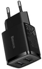 BASEUS Compact kućni punjač, 2 x USB 10,5 W, crni (CCXJ010201)