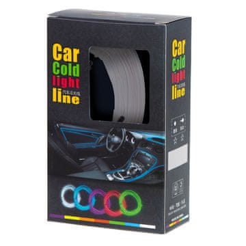 Ikonka LED ambijentalna rasvjeta za automobil / auto USB / 12V traka 5m bijela
