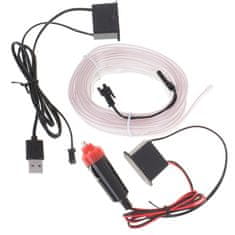 Ikonka LED ambijentalna rasvjeta za automobil / auto USB / 12V traka 5m bijela