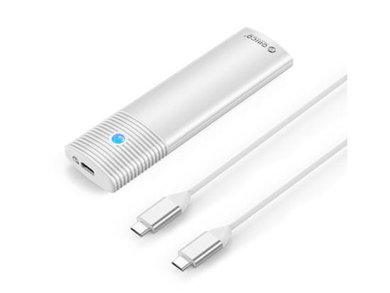 Orico PWM2-G2 vanjsko kućište za M.2 NVMe SSD u USB-C 3.2 Gen2, aluminij, bijela (PWM2-G2-WH-EP)
