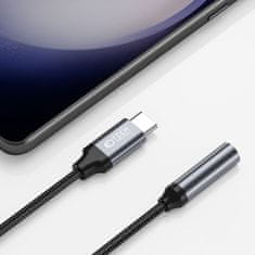 Tech-protect Ultraboost adapter USB-C / 3.5mm mini jack, crno
