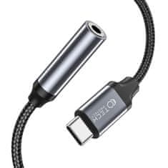 Tech-protect Ultraboost adapter USB-C / 3.5mm mini jack, crno