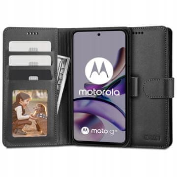 Tech-protect Wallet preklopna maska za Motorola Moto G13 / G23 / G53 5G, crno