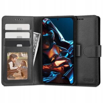 Tech-protect Wallet preklopna maska za Xiaomi Redmi Note 12 Pro / Poco X5 Pro 5G, crno