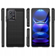 Tech-protect Carbon maska za Xiaomi Redmi Note 12 / Poco X5 5G, crno