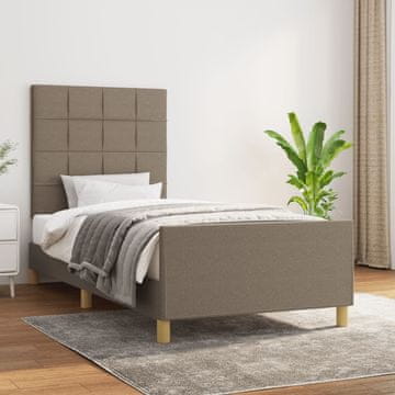 Vidaxl Okvir kreveta bez madraca boje taupe 80x200 cm tkanina