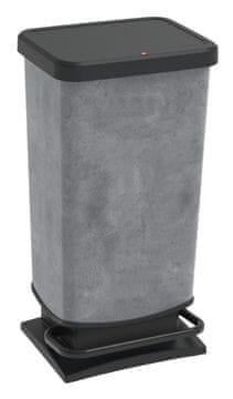 Rotho Rotho PASO Pedalni Koš za Otpad 40L - Moderni Dizajn Beton/Crno
