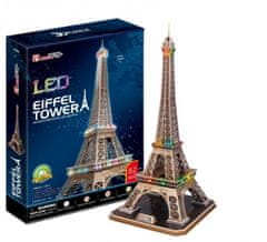 Bic 3D slagalica Eiffelov toranj LED pozadinsko osvjetljenje Cubicfun L091h