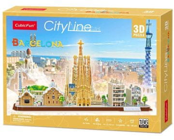 Bic KUBIČNA ZABAVA 3D prostorna slagalica City Line Barcelona MC256H 186 dijelova