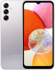 Samsung Galaxy A14 mobilni telefon, LTE, 4 GB/128 GB, srebrna (SM-A145RZSVEUE)