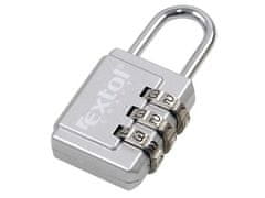 Extol Craft Kombinacijska brava (78112) s troznamenkastim kodom, 26x55mm, debljina visećeg oka 3,5mm, mogućnost promjene numeričkog koda, 1000 kombinacija