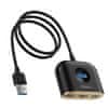 BASEUS HUB 4u1 USB adapter USB3.0 na USB3.0*1+USB2.0*3 1m crni