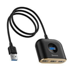 BASEUS HUB 4u1 USB adapter USB3.0 na USB3.0*1+USB2.0*3 1m crni