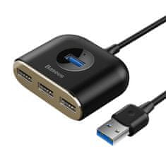 BASEUS HUB 4u1 USB adapter USB3.0 na USB3.0*1+USB2.0*3 1m crni