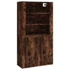 Vidaxl Visoka komoda dimljeni hrast konstruiranog drva