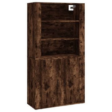 Vidaxl Visoka komoda dimljeni hrast konstruiranog drva