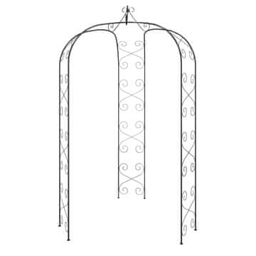 Vidaxl Vrtni luk crni Ø 180 x 255 cm čelični
