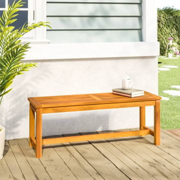 Vidaxl Vrtna klupa 110x35x45 cm Masivno drvo akacije