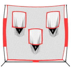 Vidaxl Prijenosna bejzbol mreža crno-crvena 183x105x183 cm