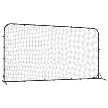 Vidaxl Nogometna mreža za odbijanje crna 366 x 90 x 183 cm HDPE